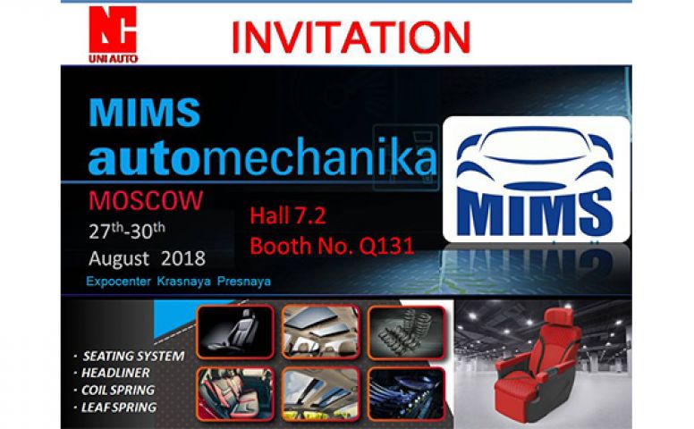 UNI AUTO will participate MIMS Automechinka Moscow, Russia during 27th of Aug. to 30th of Aug.